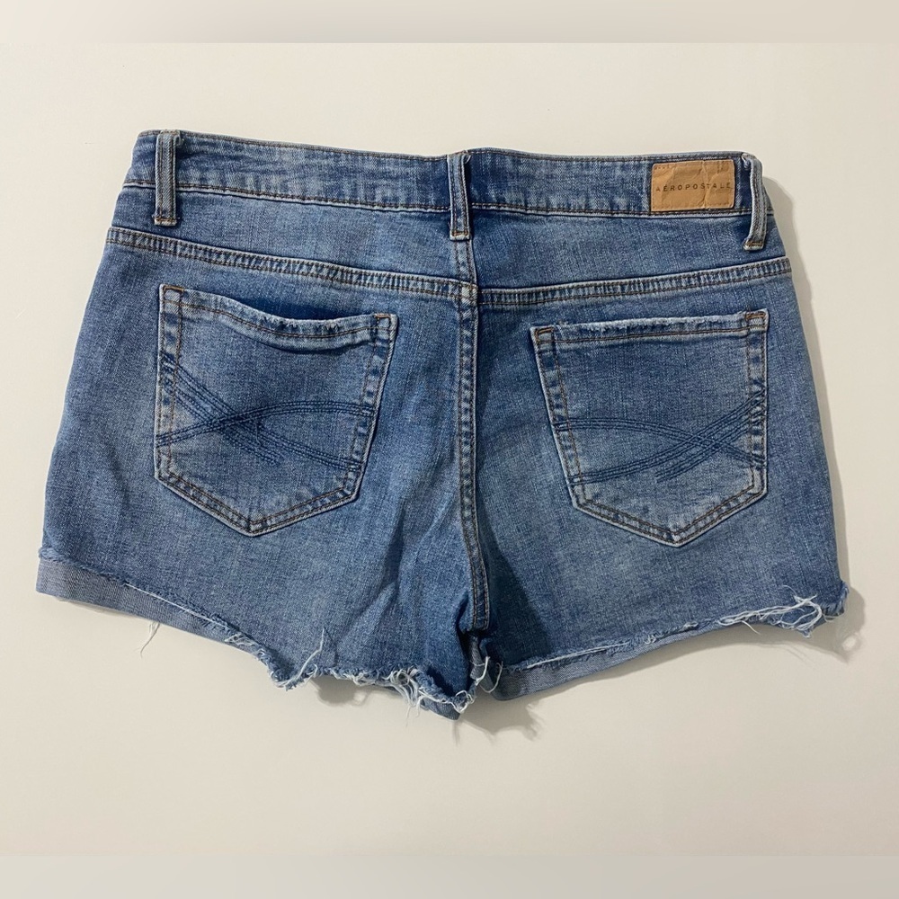 Aeropostale Women's Blue Denim Shorts - Picture 4 of 5